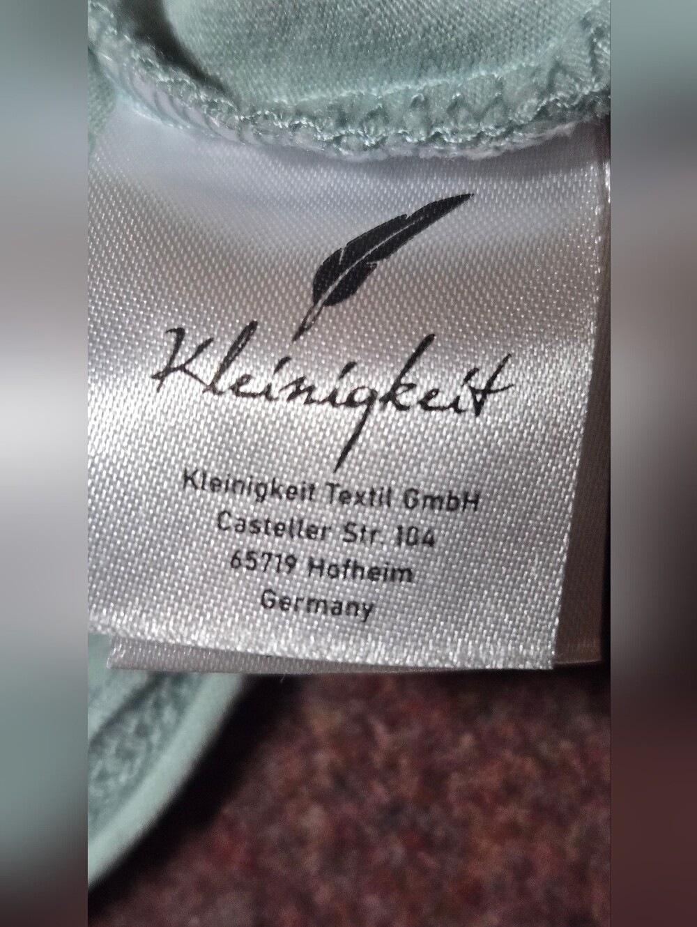Kleinigkeit Eifelkind Cotton Blend Fitted T-Shirt Mint Green Size Small - Picture 7 of 10